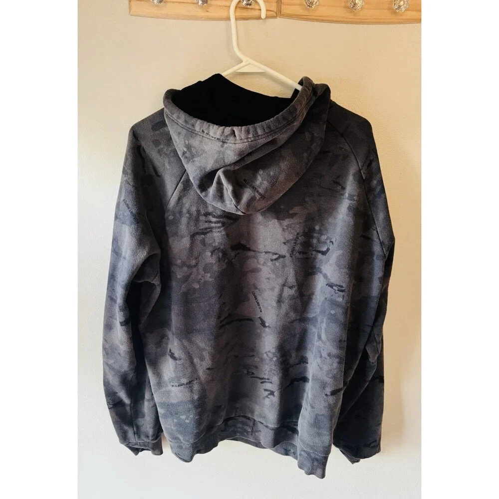 Under Armour Hoodie-Project Rock-Men’s L-Night Camo-Grey/Black-Freedom Edition - Picture 2 of 3